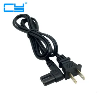 

5pieces/lot USA 2pin Male to 90 Degree Right Angled IEC 320 C7 Power Supply Cord cable 1m 100cm 3ft