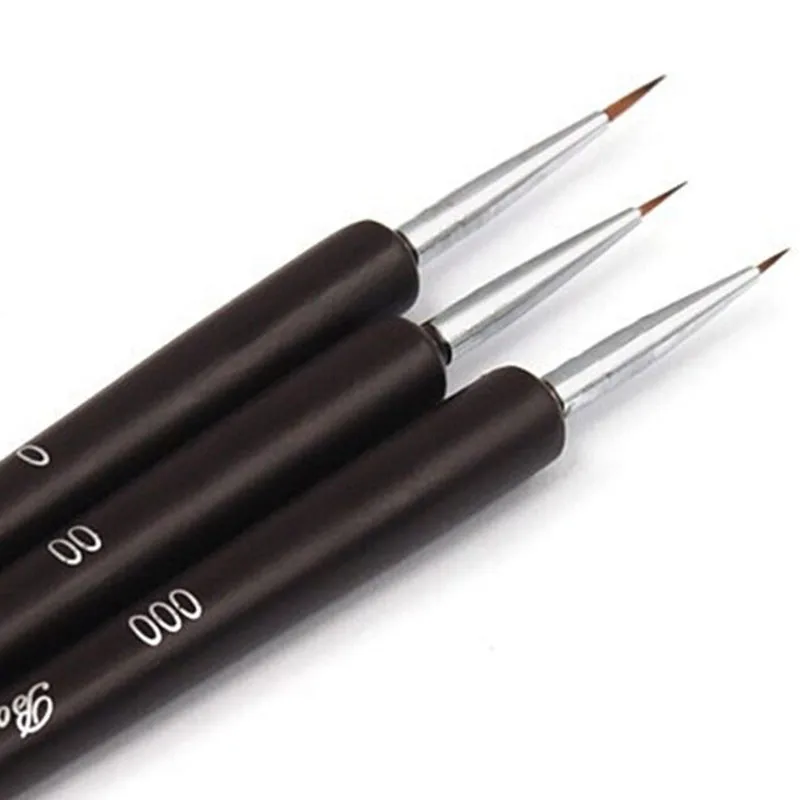 Набор кистей для ногтей 3 шт./компл.|thin nail brush|nail brushnail art drawing pen |