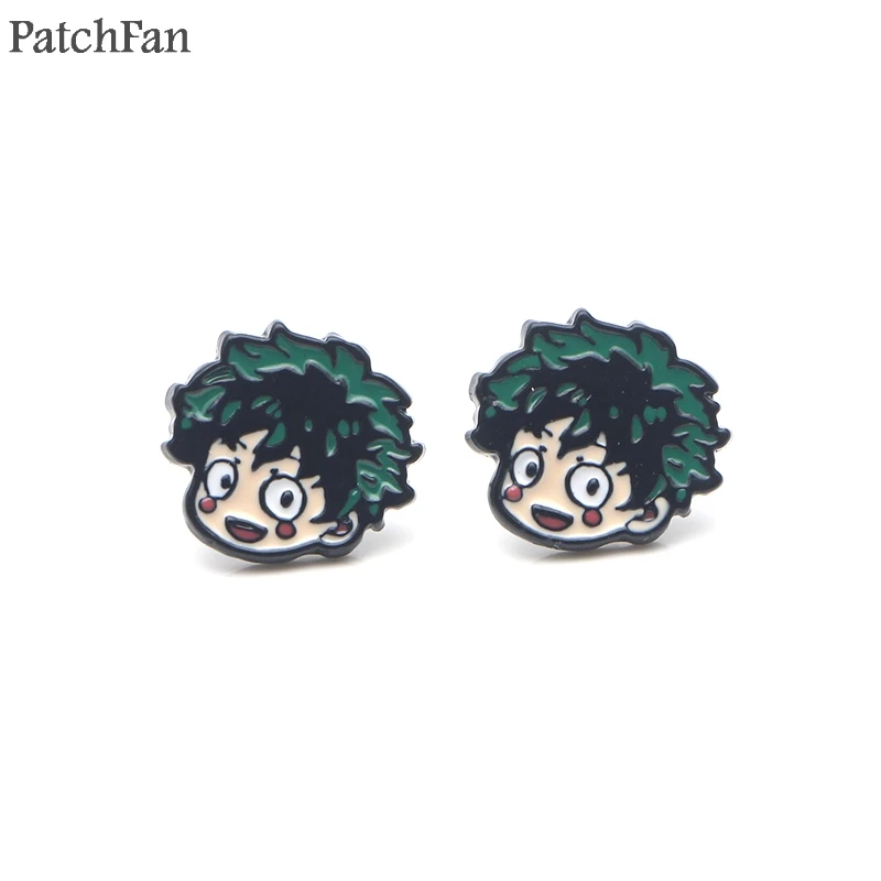 Patchfan мой герой Мультяшные сережки эмаль очаровательные милые Креативные para