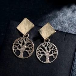 2019 Sell Like Hot Cakes The European And American Fashion Contracted Joker Geometric Squares Earrings Eardrop Tree Of Life 2019 Sell Like Hot Cakes The European And American Fashion Contracted Joker Geometric Squares Earrings Eardrop Tree Of Life