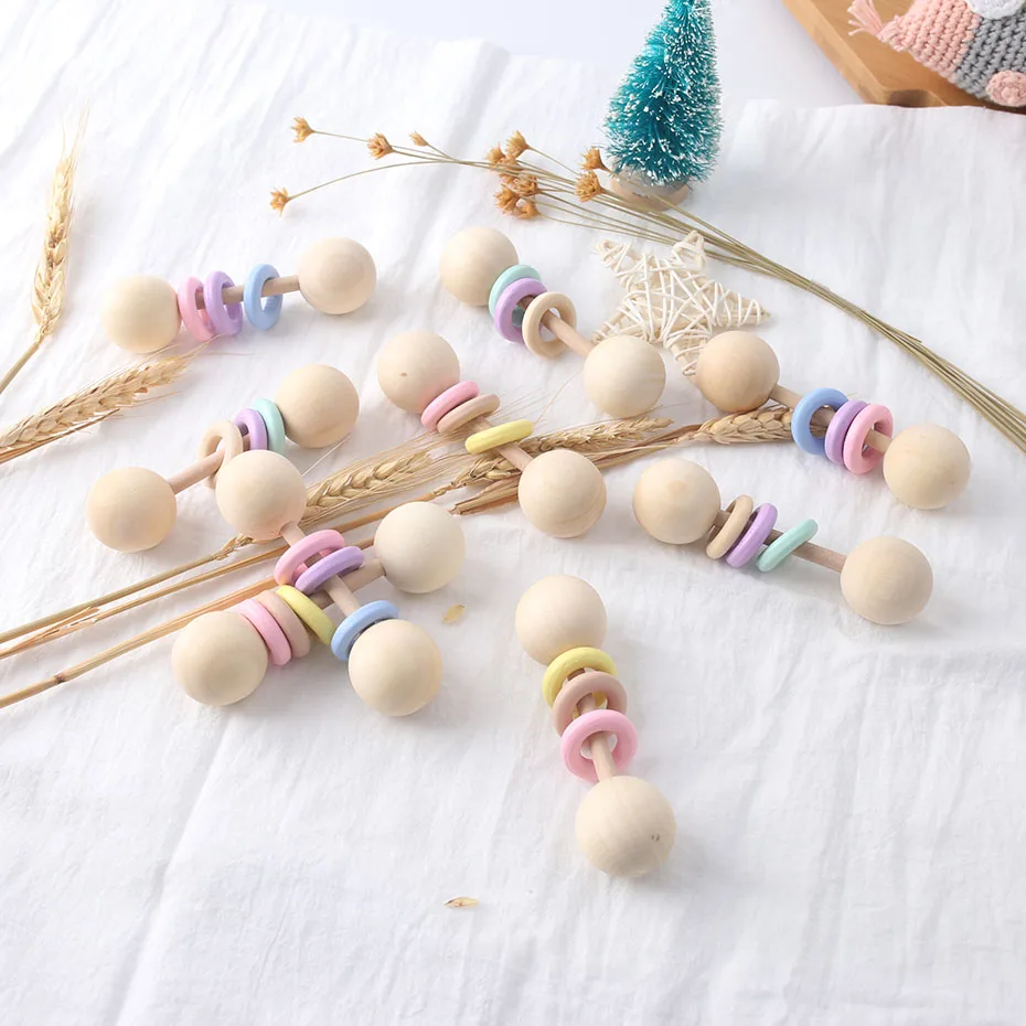 Wooden Teether Bells Wooden Rattles 3 Style Soothe Baby Nursing Accessories Montessori Toys Shower Gift Baby Ring Rattles Toys Wooden Teether Bells Wooden Rattles 3 Style Soothe Baby Nursing Accessories Montessori Toys Shower Gift Baby Ring Rattles Toys