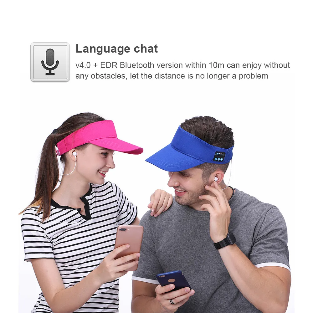 Беспроводная летняя Bluetooth Кепка бейсболка Спортивная гарнитура кепка