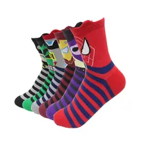 Горячая распродажа! Женские носки с героями мультфильмов; сезон осень-зима; модные цветные красивые носки для женщин и женщин; модные хлопковые носки в полоску