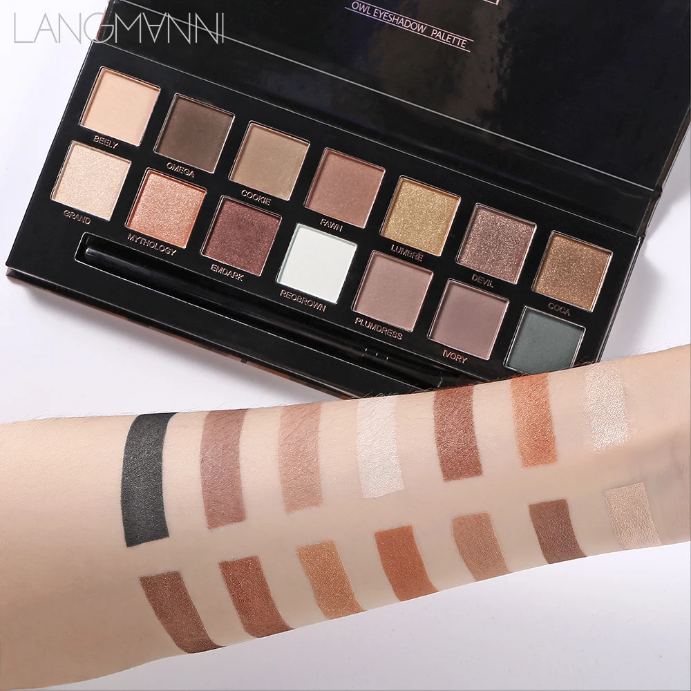 

14 Colors Glitter Eye Shadow Powder Matte Eyeshadow Palette Long Lasting Waterproof Eye Shadow Makeup Cosmetic Kit
