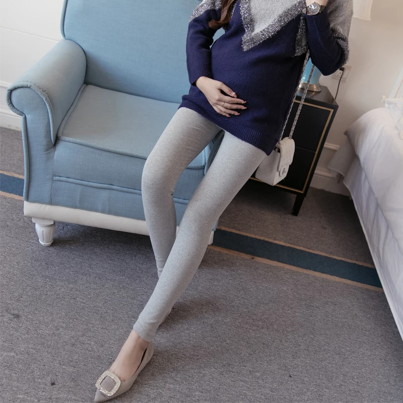 Корейский стиль кашемировые легинсы для беременных растягивающийся обтягивающий с высокой талией брюки для беременных флисовые брюки однотонные базовые брюки