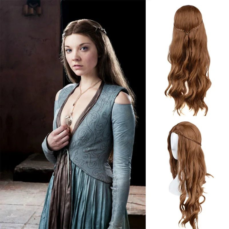 Game Of Thrones Actress Margaery Tyrell Wig Long Wavy Brown