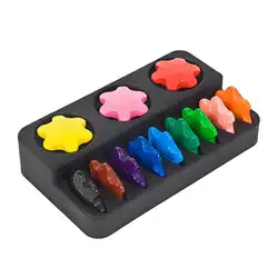 12 цветов нетоксичные в форме снежинок цвет цветные мелки моющиеся детская игрушка для разрисовывания высокая термостойкость