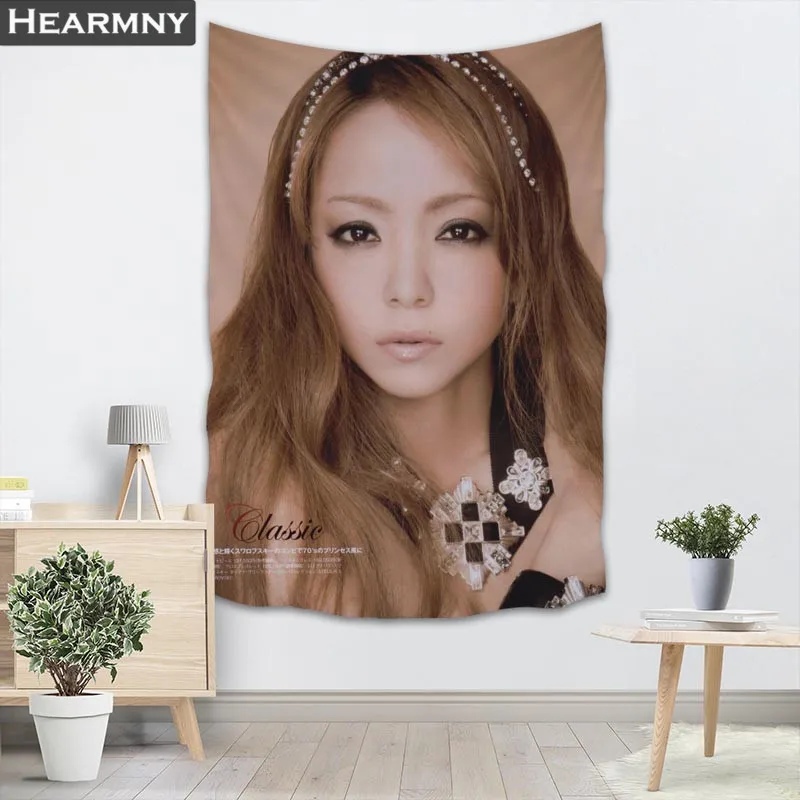 Namie Amuro lWall гобелен, украшения для дома, аниме гобелен, настенный гобелен лес для спальни 130x150 см, 140x250 см