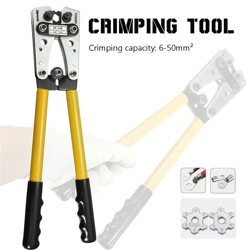 

380mm Plug Portable Handle Crimp Crimping Tool Battery Cable Lug Hex Terminal Crimper T0077 Crimping Plier
