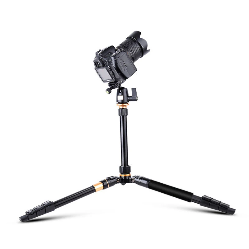 QZSD Q555 Aluminium Alloy Camera Tripod  Video Monopod Professional Extendable Tripod with Quick Release Plate and Ball Head images - 6