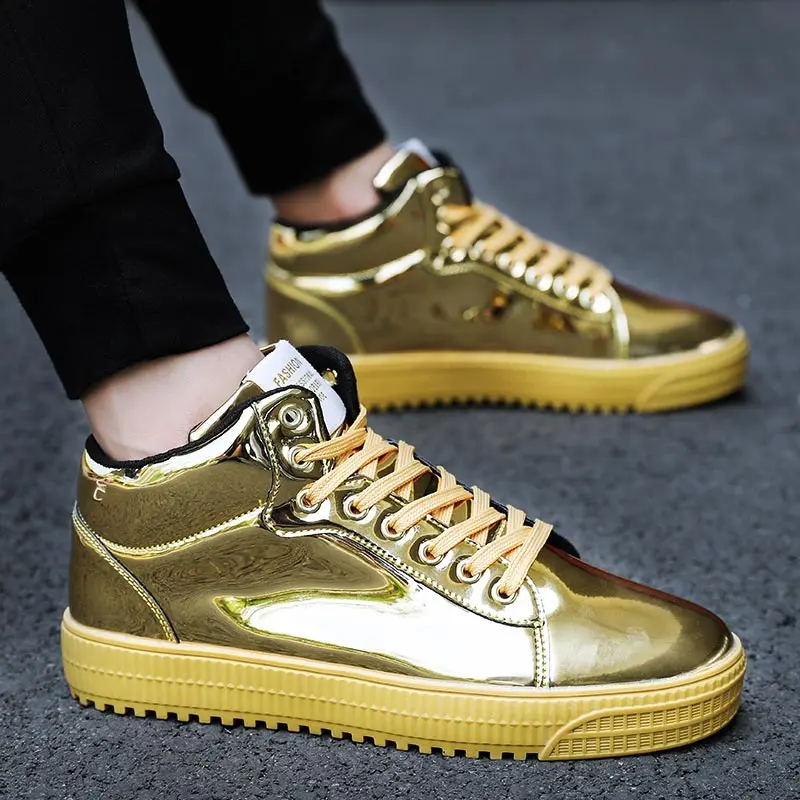 Plus Size High Top Hip Hop Shoes Men Running Shoes Sports Women Sneakers for Men Sport Shoes Gold Trainers Footwear Walk B-234 Plus Size High Top Hip Hop Shoes Men Running Shoes Sports Women Sneakers for Men Sport Shoes Gold Trainers Footwear Walk B-234