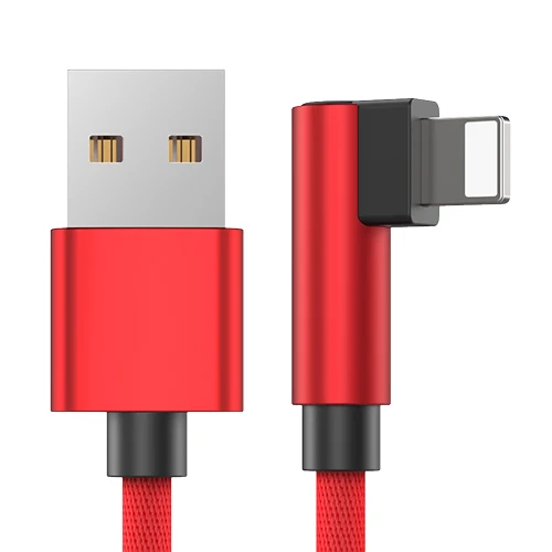 GUSGU 90 градусов USB кабель для iPhone X 8 7 6 зарядное устройство провода шнур 3 в 1 Micro USB кабель type-c usb type C кабель адаптер - Цвет: Red for iPhone