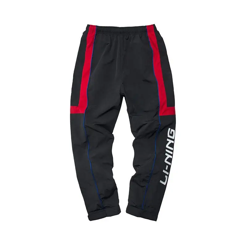 Li-Ning мужские PFW китайские LI-NING спортивные штаны, нейлоновые Полиэстеровые удобные спортивные брюки с карманами AKXP021 CJFM19 - Цвет: AKXP021-2