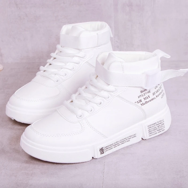 

Women Sneakers New Fashion PU Leather Women Casual Shoes Autumn Winter Lace-Up Flats Platform Warm Plush Women Shoes