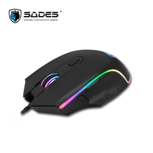 SADES Scythe S17 Mouse Wired USB 3000DPI 7 programmable buttons 11 RGB lighting modes Opto-electronic Gaming Mouse