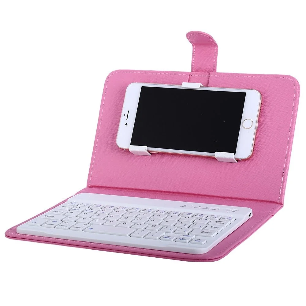  Phone Case Wireless Bluetooth V3.0 Keyboard Case Leather Cover with Stand Universal for 4.5 / 6.5 i