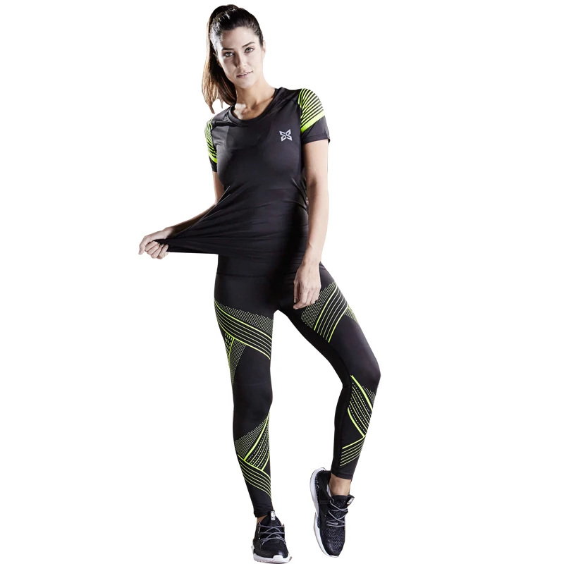 2018 New Women Running Sets Jogging Compression Sports Suit Quick Dry Gym Yoga Set Basketball font
