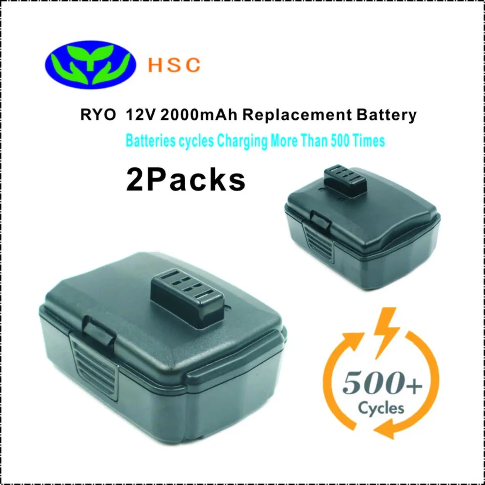 

2PCS 2000mAh 18650 Battery Pack RYO12B Li-ion Battery 12V Replacement Ryobi 130503001 130503005 BPL-1220 CB120L Original Battery