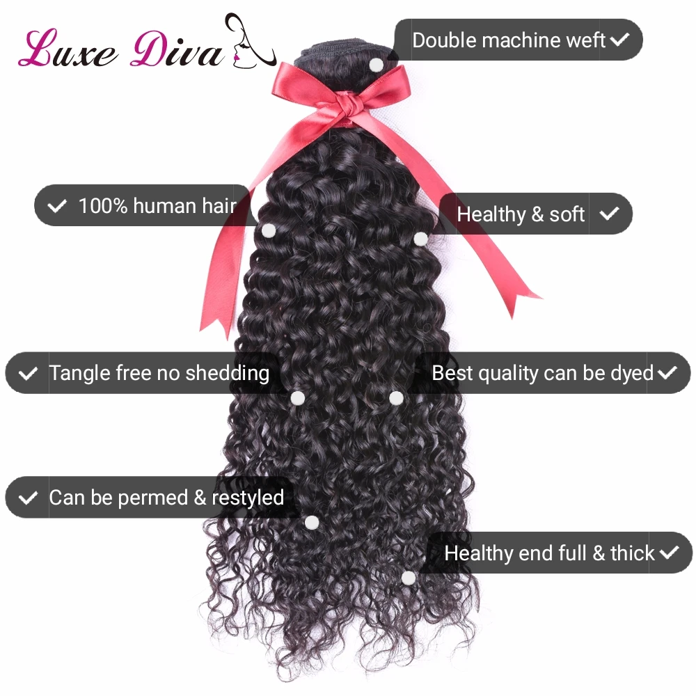 LUXE DIVA Kinky Curly Hair 1/3/4 pc Natural Color Peruvian Hair Weave Bundles Extension 100% Non Remy Human Hair Free Shipping LUXE DIVA Kinky Curly Hair 1/3/4 pc Natural Color Peruvian Hair Weave Bundles Extension 100% Non Remy Human Hair Free Shipping