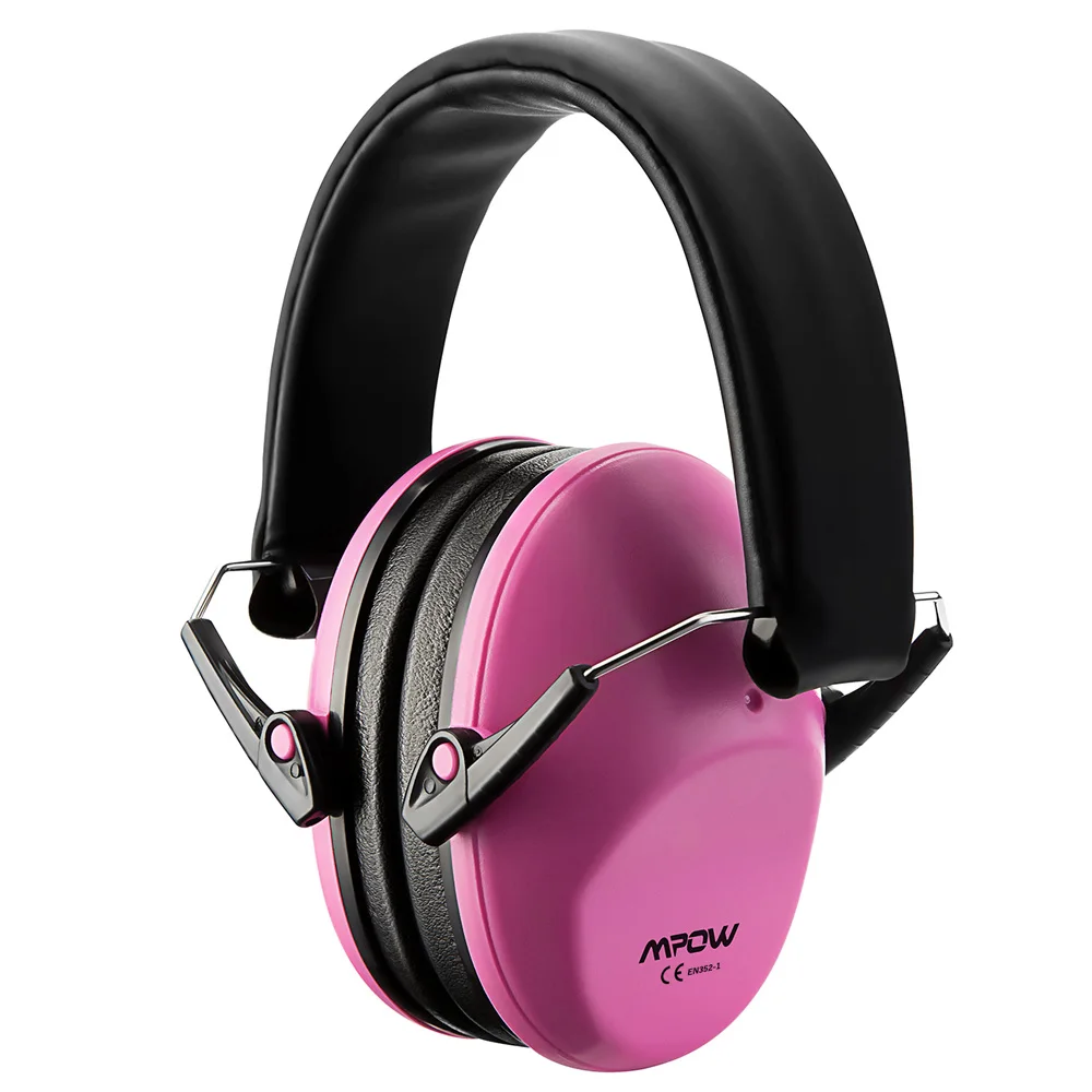 Mpow HM068 детские наушники защита ушей NRR 25dB Защита слуха ANSI CE сертифицированный портативный чехол для переноски для сна съемки охоты - Цвет: Pink