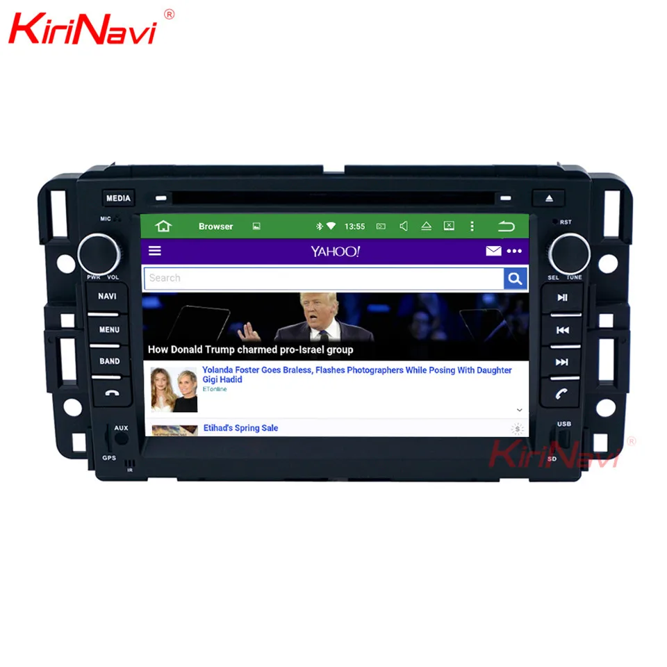 Discount KiriNavi 7" Touch Screen Android 4.4 Car Stereo For Chevrolet GMC Car Radio GPS Navigation Bluetooth built In DSP Sound System 1