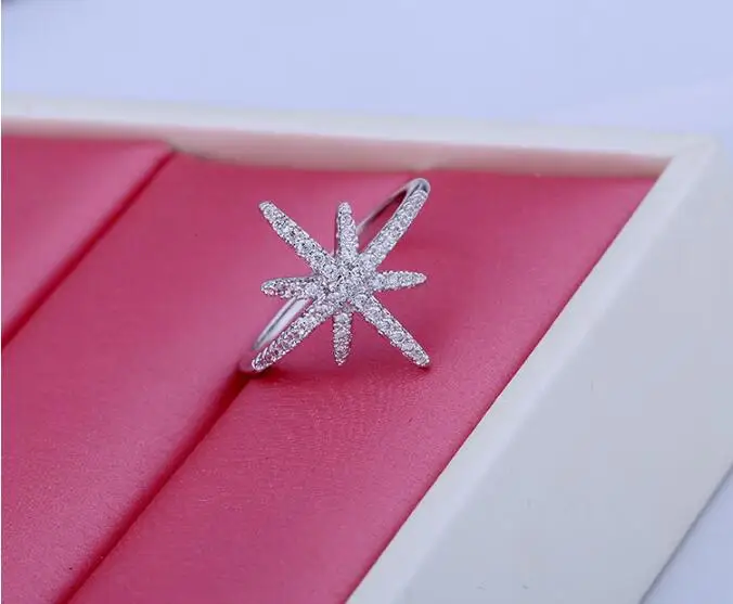 New Arrival White Gold-Color Top Quality Cubic Zirconia Full Paved Engagement Ring For Women Fashion Party Jewelry