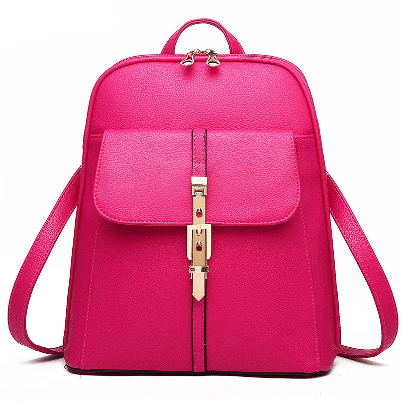 Aliexpress.com : Buy High Quality PU Schoolbag Buckle Fuchsia Pratical ...