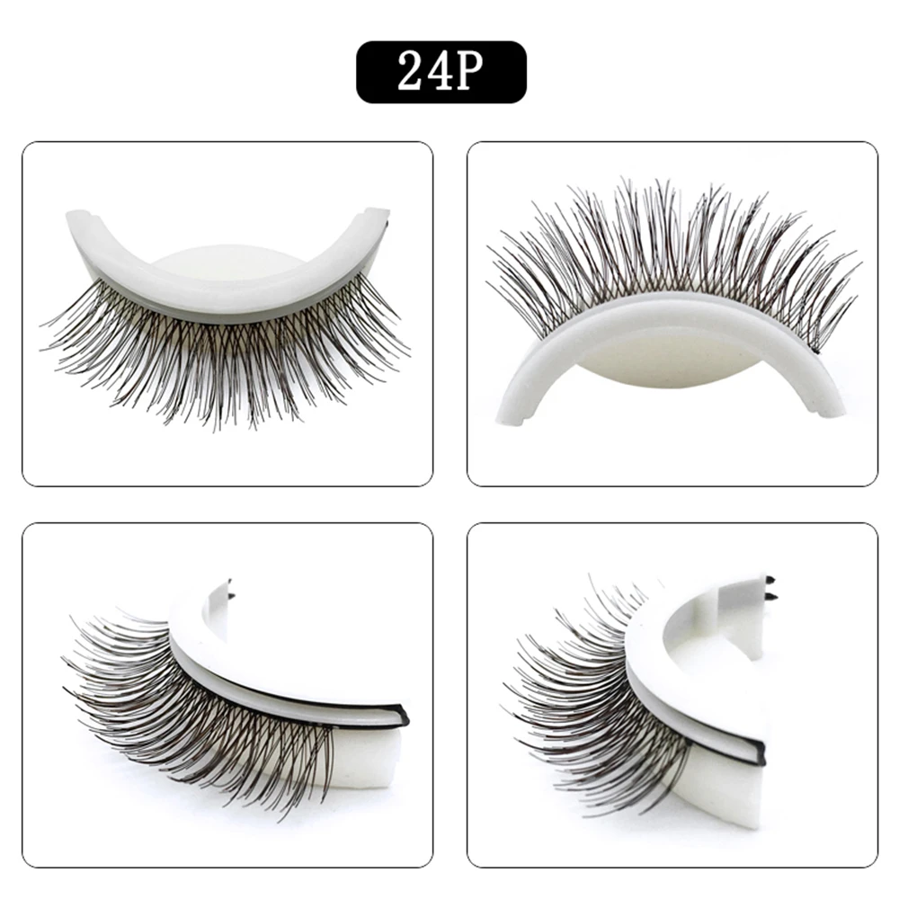 1Pair 3D Self Adhesive False Eyelashes Extension No Glue Required