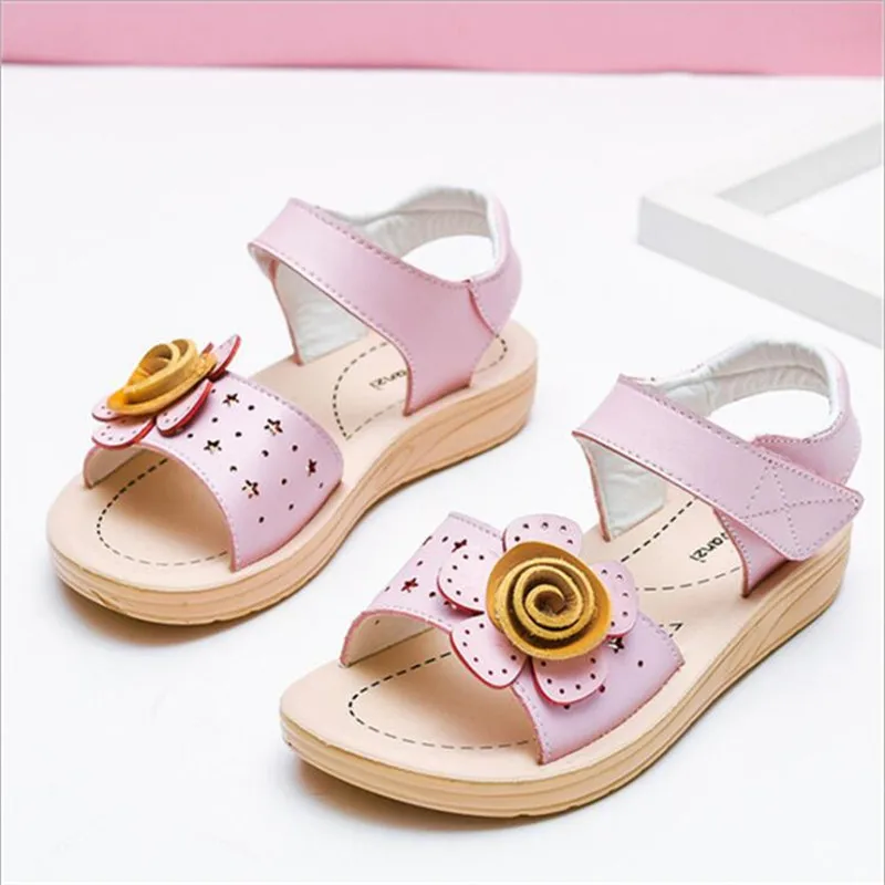 Girls Sandals 2019 Summer Child Big Child Baby Little girl Genuine