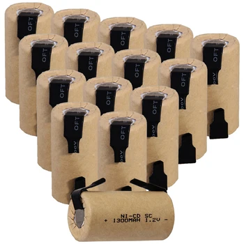 

15 pcs SC battery 4.25cm*2.2cm 1300mah 1.2V NICD SUBC batteries for MAKITA for HITACHI for METABO for MAKITA for DEWALT