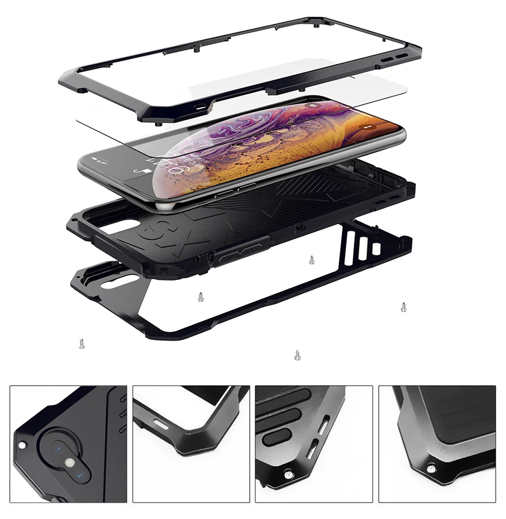 Ascromy-Waterproof-Heavy-Duty-Phone-Case-Cover-Protector-For-iPhone-XS-Max-XR-X-8-7-6-6s-Plus-5s-Fisheye-Marco-Wide-Camera-Lens (3)