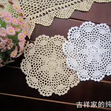 20 шт./партия), красный, розовый, белый ручной работы крючком салфетки диск Pad Пастырское Главная ретро Декоративные хлопок старинные крючком coaster