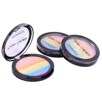 

Rainbow Glow Kit Highlighter Face Powder Makeup Shimmer Highlighter Palette Face Contour Bronzer Press Pigment Brighten Cosmetic