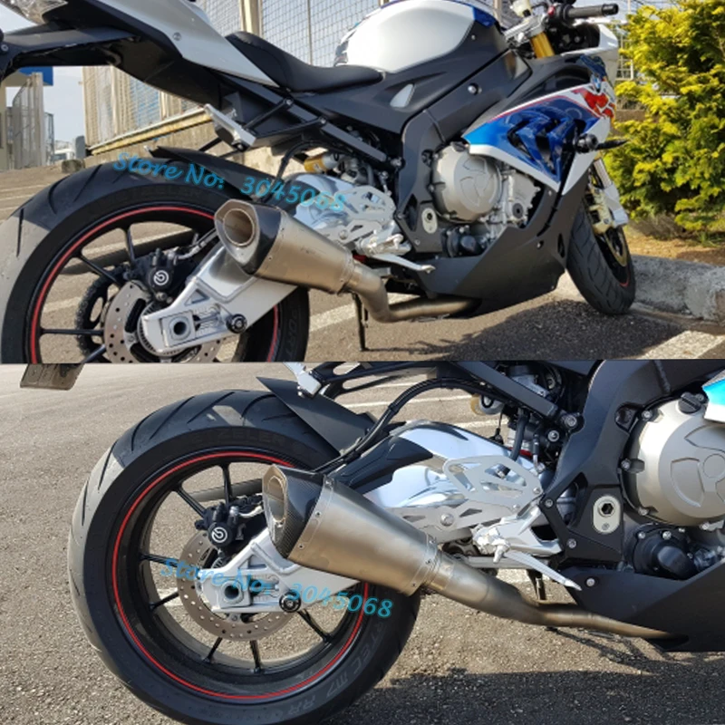 S1000R выхлопная труба мотоцикла побега модифицированный слипоны для BMW S1000RR- S1000RR 2010- Карбон 60 мм Глушитель дБ убийца