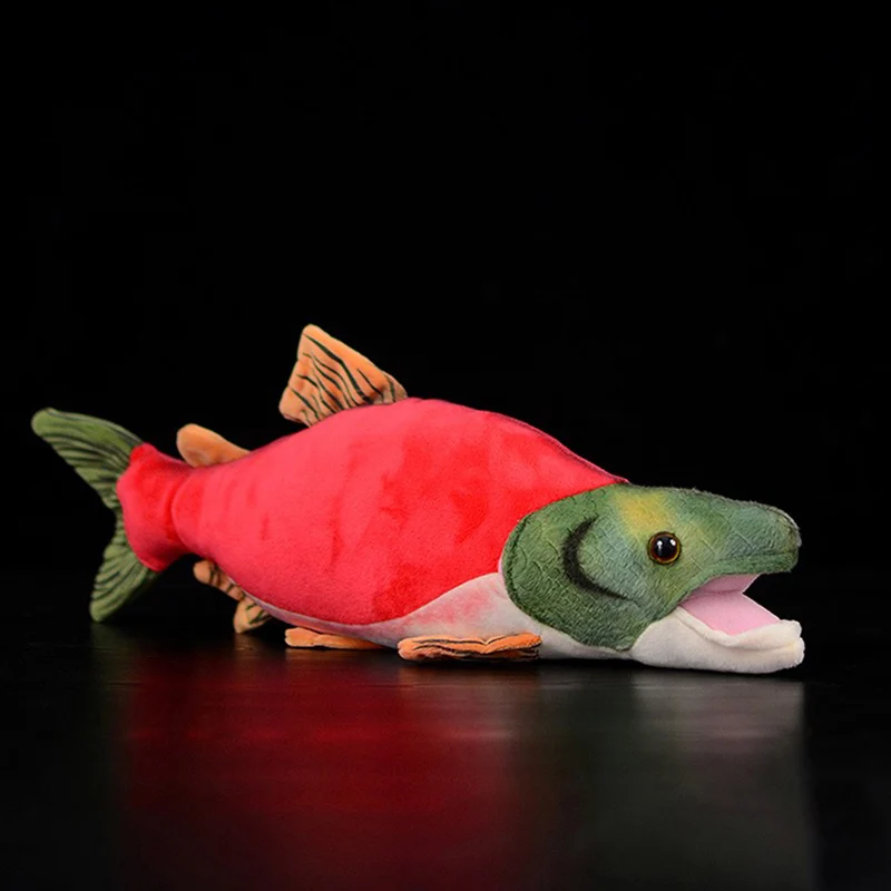 40 см длинная реальная жизнь Sockeye Лосося Мягкие игрушки Реалистичные морские