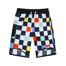 FORERUN клетчатые шорты мужские летние пляжные шорты бермуды в повседневном стиле до колена легко сохнут праздничные шорты Homme с боковыми карманами