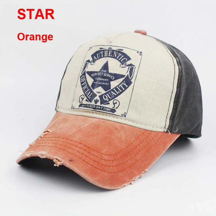 Шляпа для папы, бейсболки, бейсболки для женщин, мужчин, летние, с надписями, женские, мужские, зимние, спортивные, уличные, солнцезащитные, casquette gorras - Цвет: Star orange