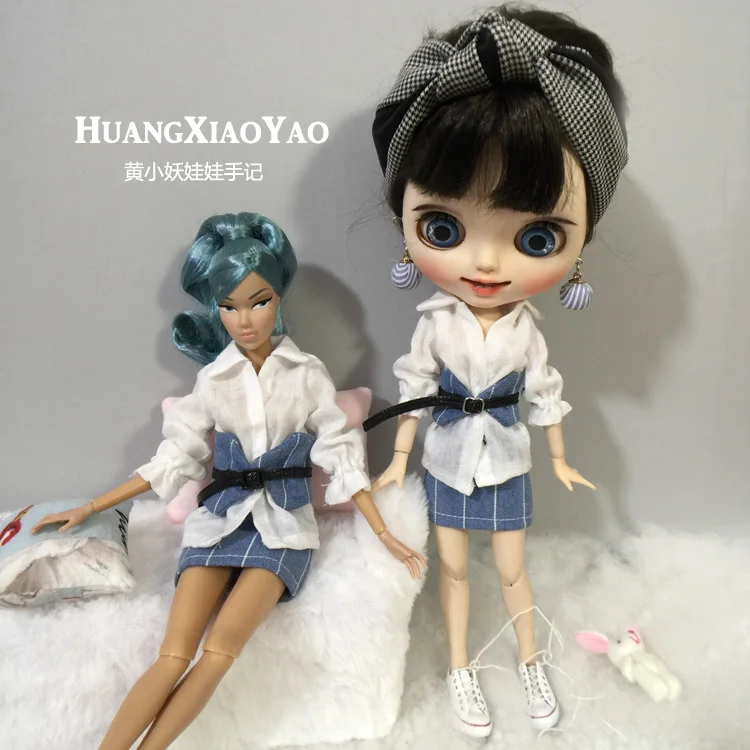 B014 Blyth кукольная одежда 1/6 аксессуары для кукол ручной работы 30 см белое