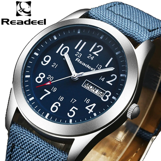 Montre militaire à quartz pour hommes, montres de l'armée en nylon,  bracelet en toile, montre-bracelet de sport décontractée - AliExpress