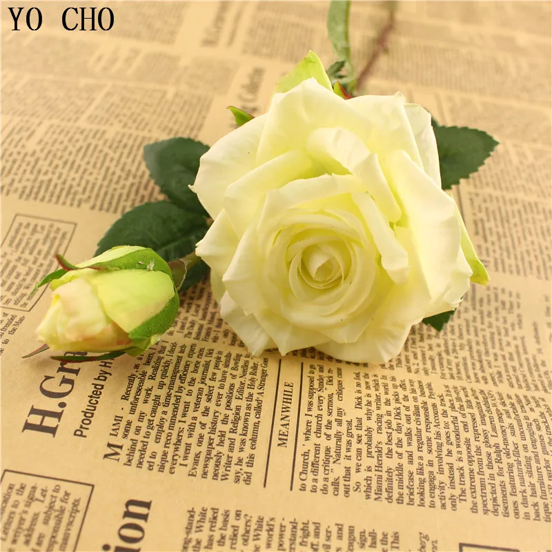 Йо Чо Vintage вечеринок шелковые цветы для украшения дома свадьба центральные поддельные цветы Настоящее touch цветок свадебные цветы