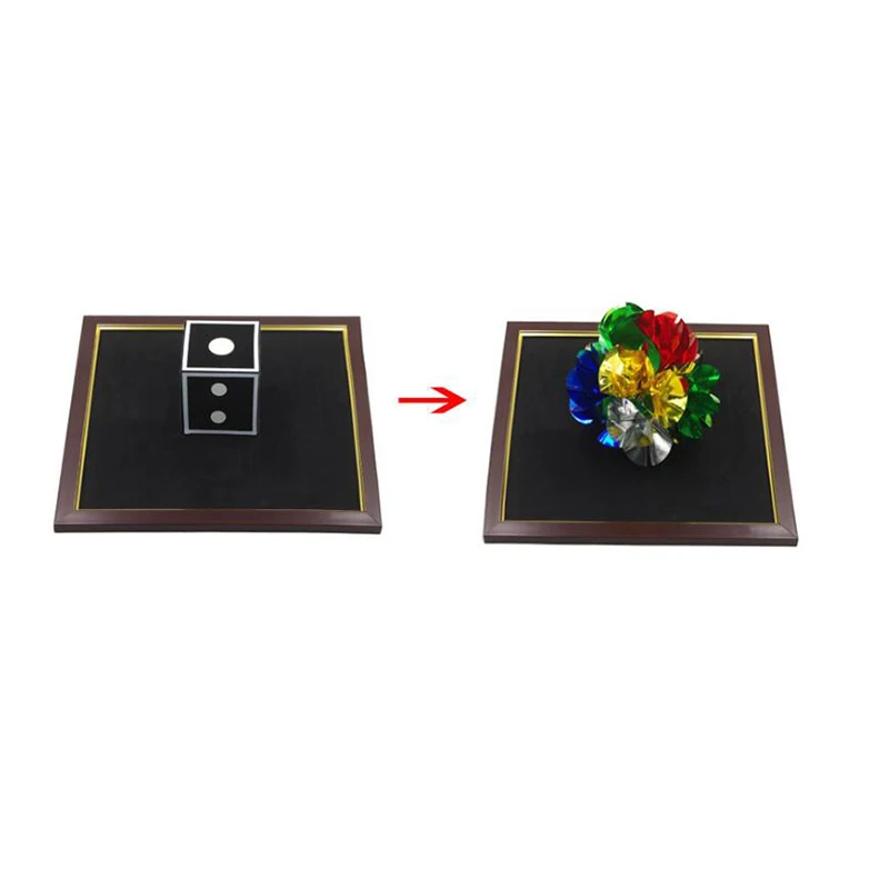 

Dice Becomes Flower Stage Magic Tricks Props Toys Professional Magician