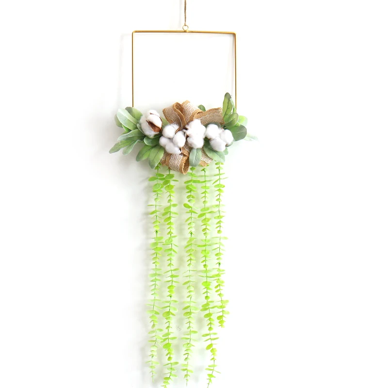 Фиолетовый Wall Hanging Nordic Style Wall Plug Handmade Artificial Flower Party Decoration Wedding Flower Decoration Wrought-Dro - Цвет: Фиолетовый