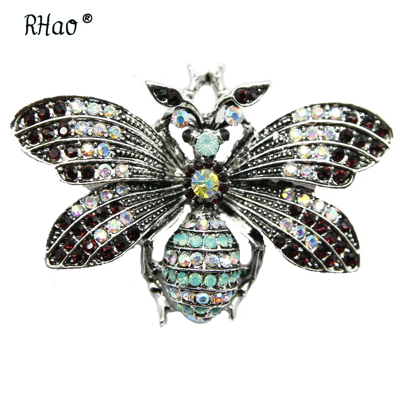 vintage Cute Bee Fly Insect Brooches Women Kids Girls Clothes Accessories Gold-color Animal Brooch Jewelry Party Gifts broche