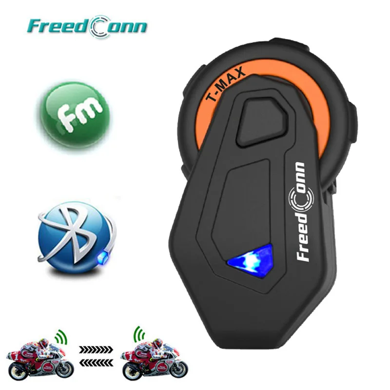 Гарнитура для мотоциклетного шлема T Max 1000M 6 Riders BT Intercom Bluetooth гарнитура 4 1 + FM