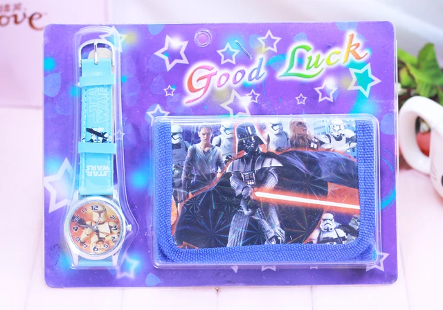 2018 new arrival Fast shipping Star Wars watch Children Watch with wallet birthd 2018 new arrival Fast shipping Star Wars watch Children Watch with wallet birthd