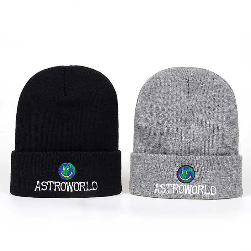 Yooci Bonnet Homme Hiver Chaud Travi $ Scott Bonnet Astroworld Bonnet Brod/é Astroworld Ski Warm Winter Unisexe Bonnets Travis Scott Skullies