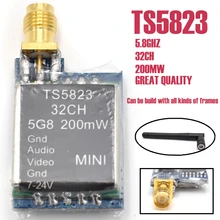 TS5823 5.8G 200mW 32CH AV Transmitter Module (TX) Mini 7-24V for Phantom Multi-rotors Quadcopter RC FPV+
