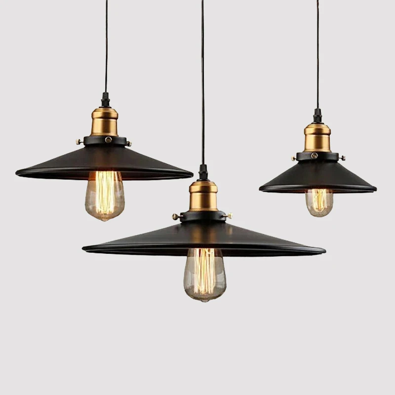 Loft RH Industrial Warehouse Pendant Lights American Country Lamps Vintage Lighting for Restaurant/Bedroom Home Decoration Black Loft RH Industrial Warehouse Pendant Lights American Country Lamps Vintage Lighting for Restaurant/Bedroom Home Decoration Black