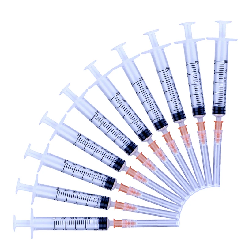 2ml Disposable Plastic Industry Syringe with Needles 2.5ml 3ml sterile Injector,30pcs