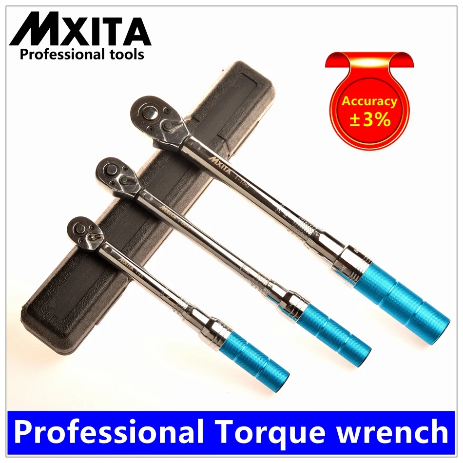 

MXITA 1-400Nm Accuracy 3% High precision professional Adjustable Torque Wrench car Spanner car Bicycle repair hand tools set